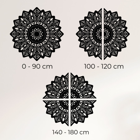 Decor de perete din lemn sculptat mandala soare - SOLIS