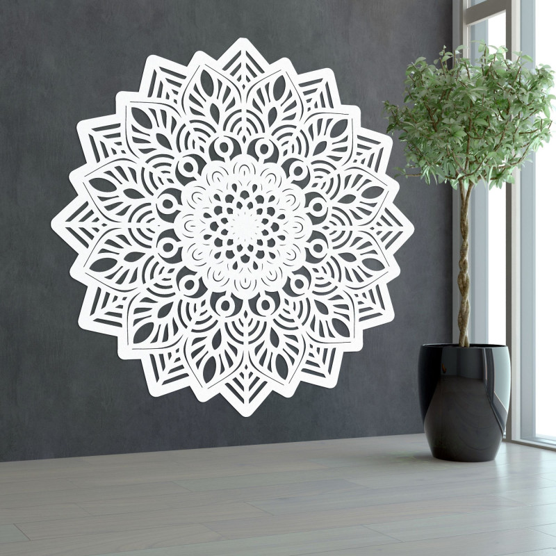 Decorațiune de perete din lemn în formă de mandala soarelui - IGNEUS