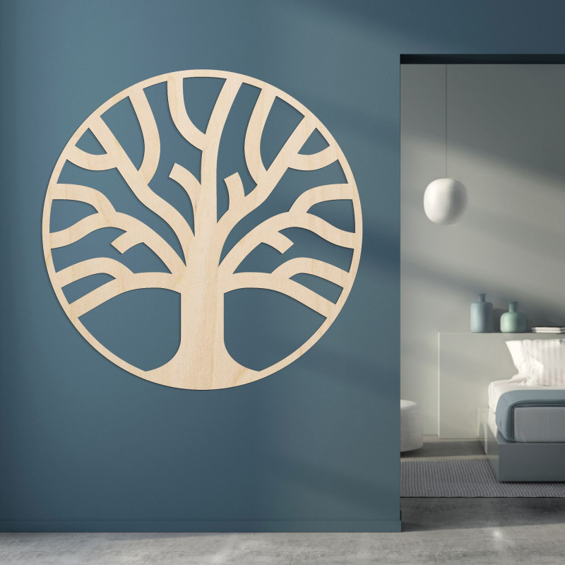 Decor elegant de perete din lemn copac de viață - SILVA