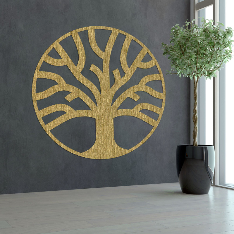 Decor elegant de perete din lemn copac de viață - SILVA