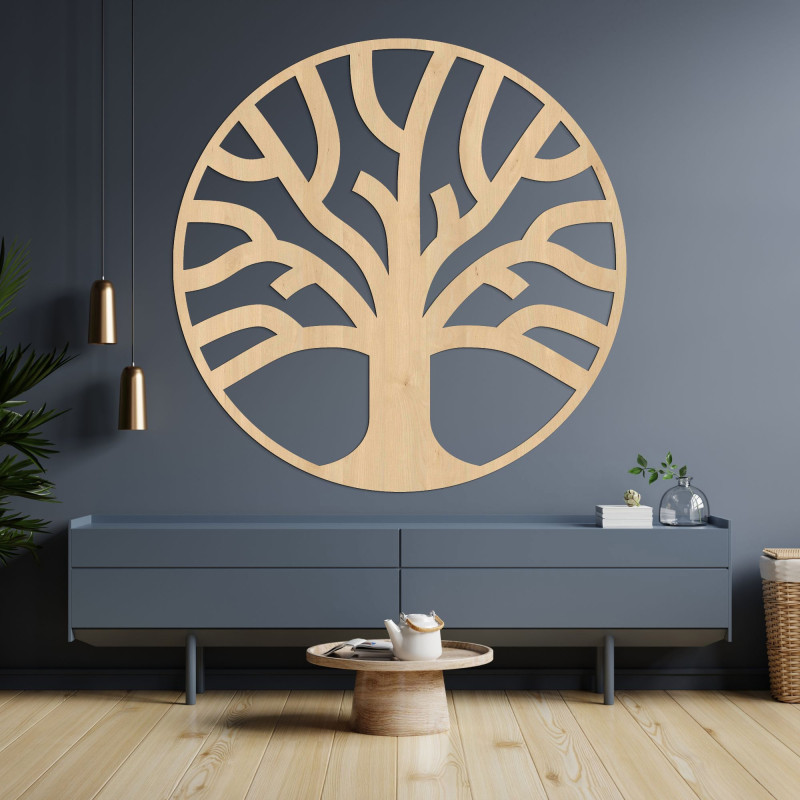 Decor de perete din lemn fin copac al vieții - ORIGO