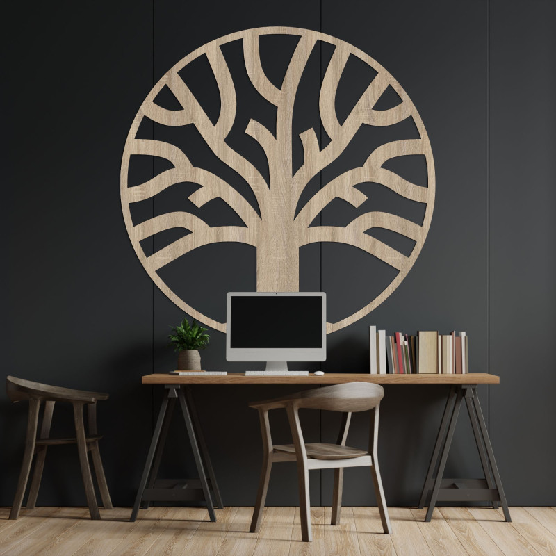 Decor de perete din lemn fin copac al vieții - ORIGO