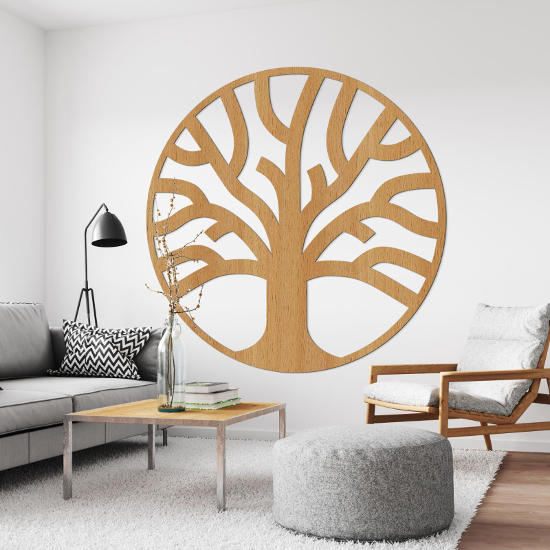 Decor de perete din lemn fin copac al vieții - ORIGO