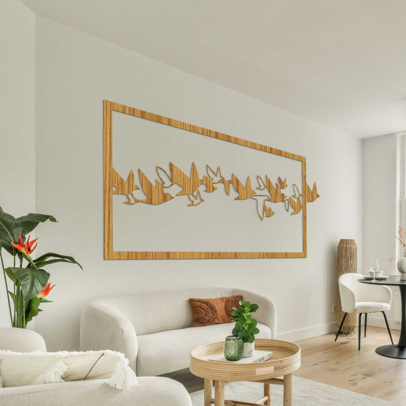 Tablou de perete din lemn păsări - RODDO