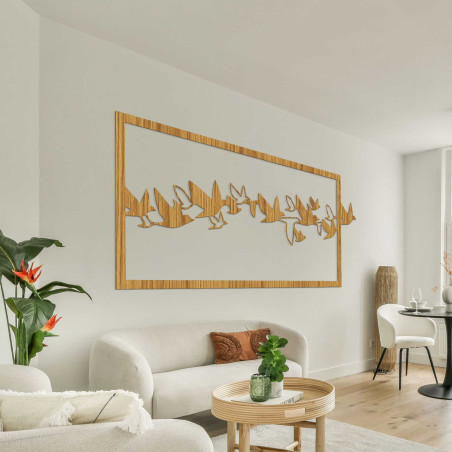 Tablou de perete din lemn păsări - RODDO