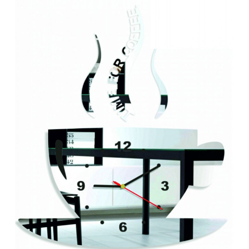 Ceas de perete modern realizat din plexiglas. Ceas de perete trendy ca cadou. Ceas X-momo. PMMA