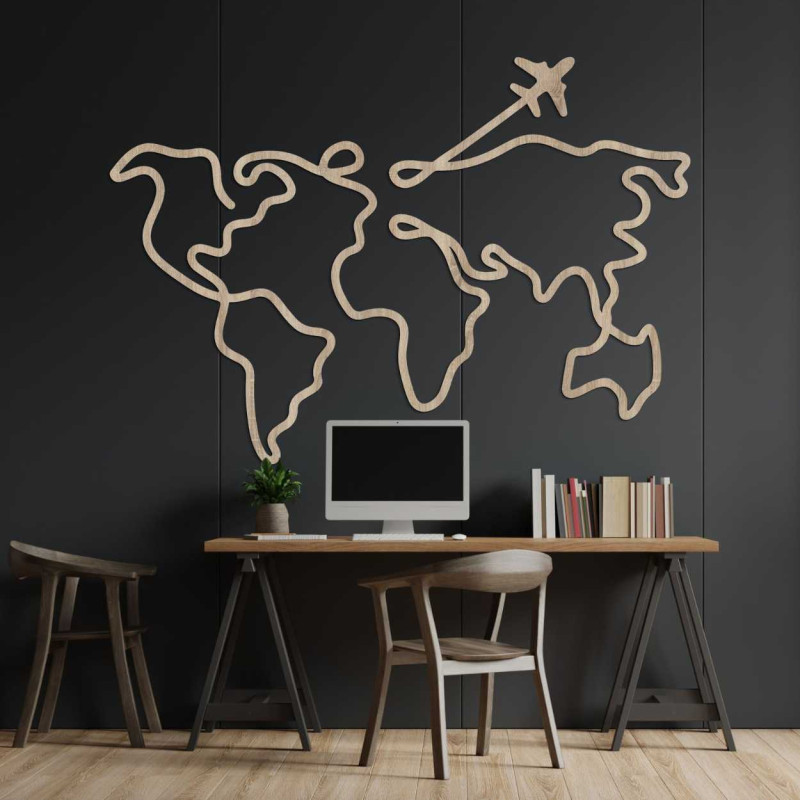 Hartă de perete din lemn - LOTAPO