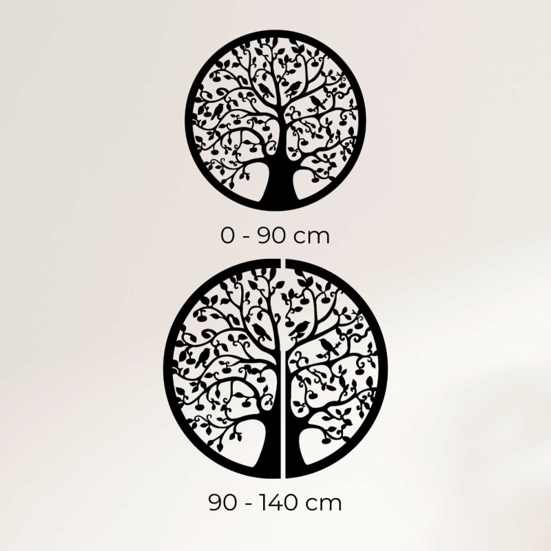 Copac circular din lemn al vieții pe perete -...