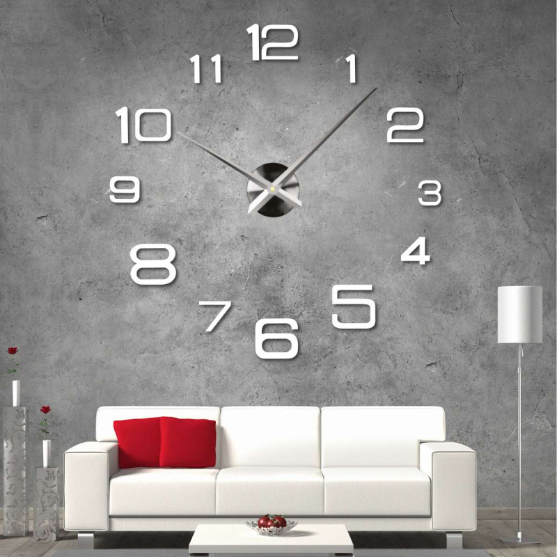 Ceas autocolant pe perete DIY