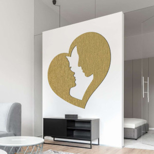 pictură murală cuplu îndrăgostit în inimă