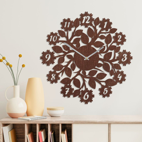 ceas modern cu cifre, flori ceas modern cu cifre, flori