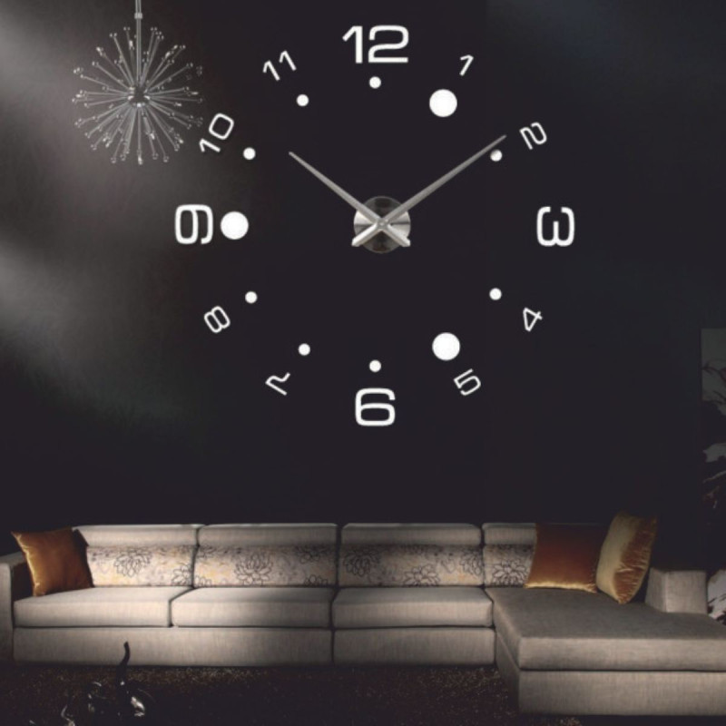 Ceas de perete 3D mare din plastic - DEREK