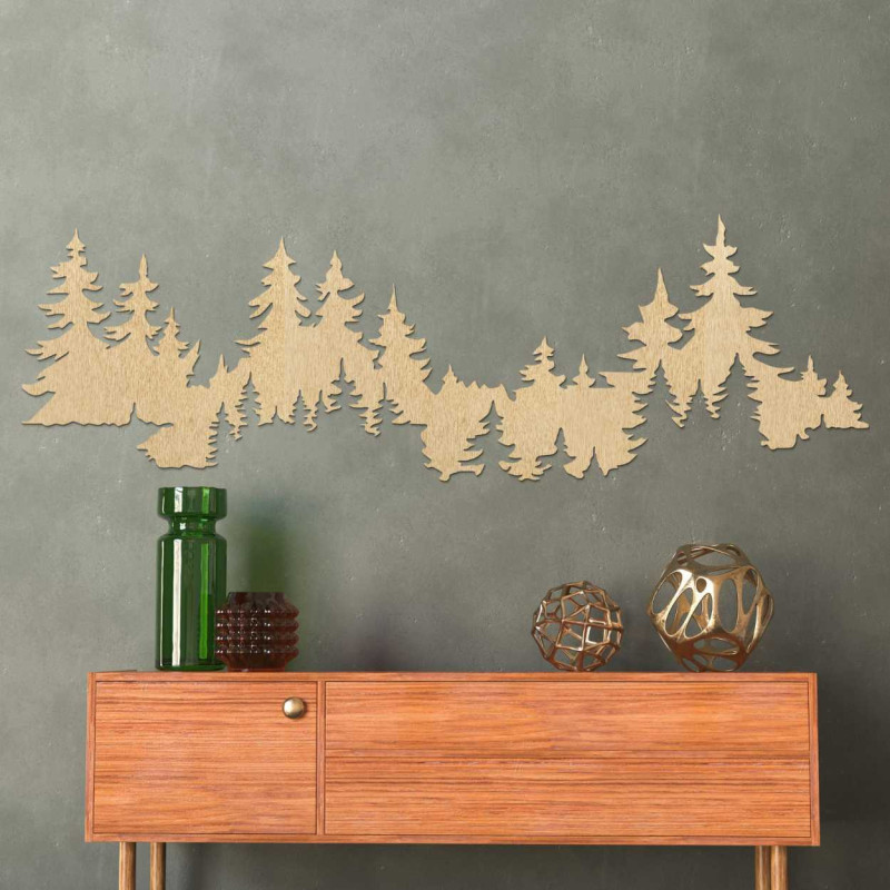 Siluetă detaliată a unui perete, realizată din lemn ușor.