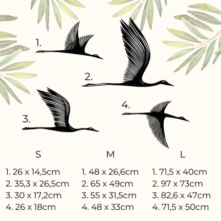 Decorațiune murală din lemn cu păsări - KLOHA