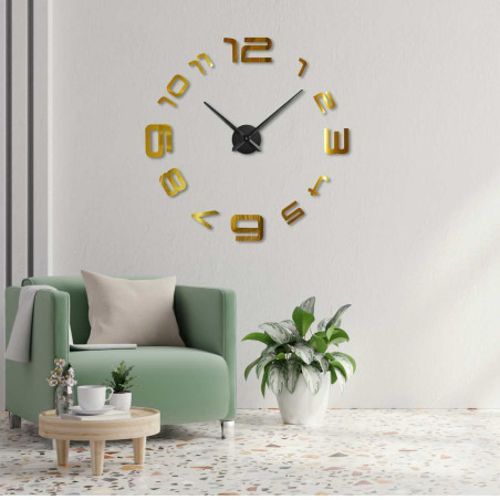 Autocolant de perete 3D cu ceas - ARES