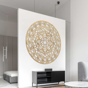 Design circular cu linii delicate și modele florale care creează un întreg armonios. 2