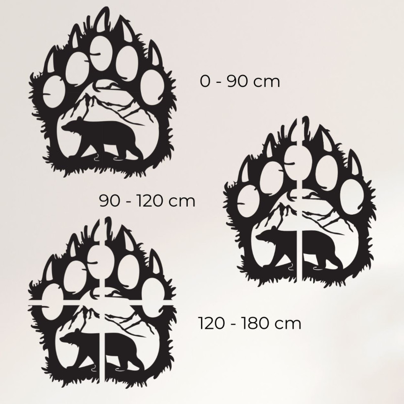 Imagine cu o labă de urs cu peisaj montan -...