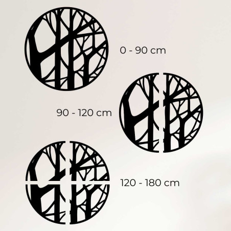 Desen tehnic al decorațiunii cu diametre în centimetri