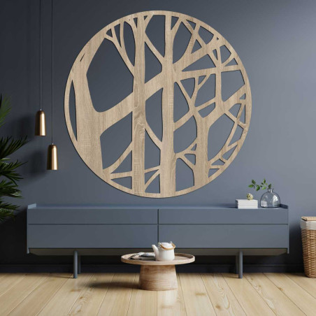 Decorațiune din lemn natural cu ramuri fin sculptate Decorațiune din lemn natural cu ramuri fin sculptate