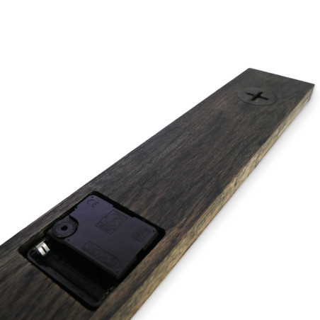 Ceas de perete modern din lemn negru Ceas de perete modern din lemn negru
