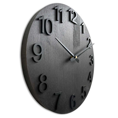 Ceas rotund din lemn cu un design minimalist simplu Ceas rotund din lemn cu un design minimalist simplu