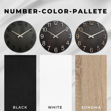 Ceas rotund din lemn cu un design minimalist simplu Ceas rotund din lemn cu un design minimalist simplu