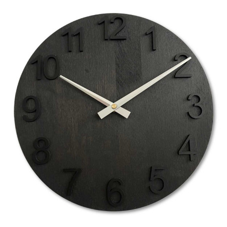 Ceas minimalist din lemn cu ace metalice Ceas minimalist din lemn cu ace metalice