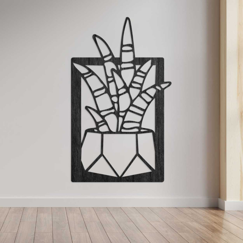 Ceas de perete modern din lemn, cu un design minimalist și simplu.