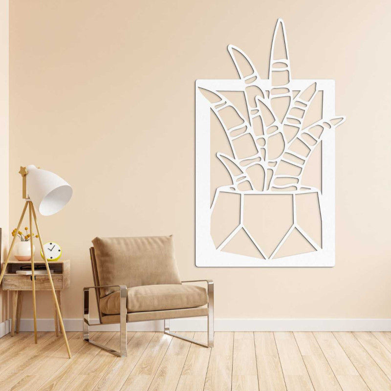 Ceas de perete din lemn cu o formă circulară netedă și un centru contrastant.