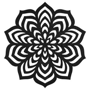 Decorațiune din lemn cu o formă circulară elaborată și decupaje delicate. 2