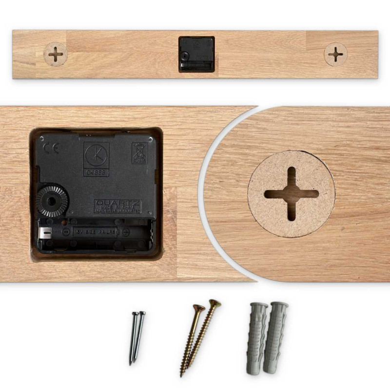 Ceas de perete minimalist din lemn cu abajur...