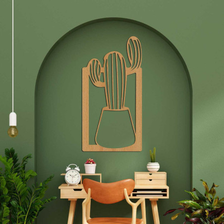 Pictură minimalistă pe lemn pentru orice interior, motiv natural - DUIO