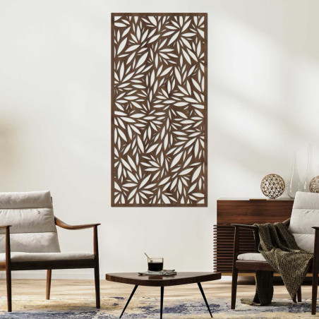 O vedere de aproape a unei picturi de design cu motiv de frunze O vedere de aproape a unei picturi de design cu motiv de frunze