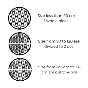 Mandala de perete din lemn Floarea Vieții 2