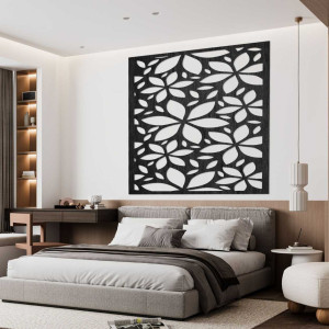 copy of Decor de perete din lemn flori pătrat - SAJFO 2
