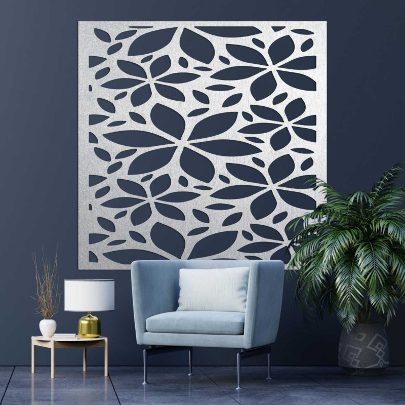 copy of Decor de perete din lemn flori pătrat -...