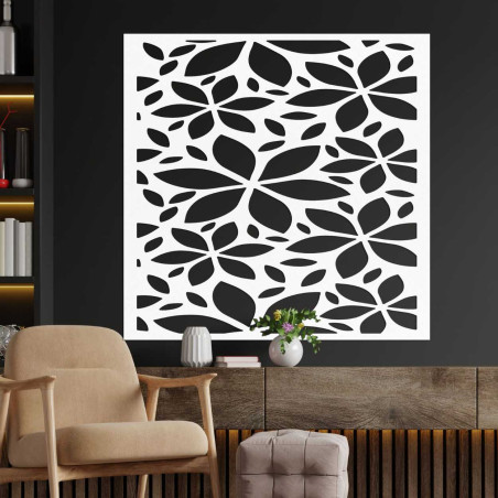 copy of Decor de perete din lemn flori pătrat - SAJFO