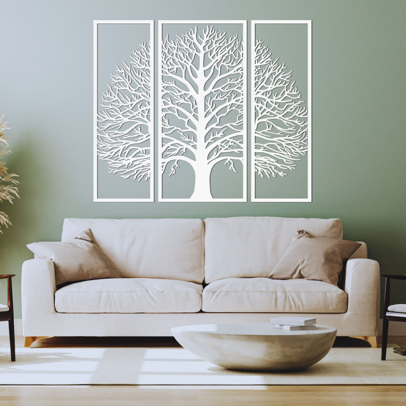 Decorațiune murală Arborele Vieții: design natural în trei părți