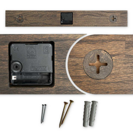 copy of Ceas de perete vertical din stejar, lucrat manual - design scandinav minimalist și subțire - CRYSA