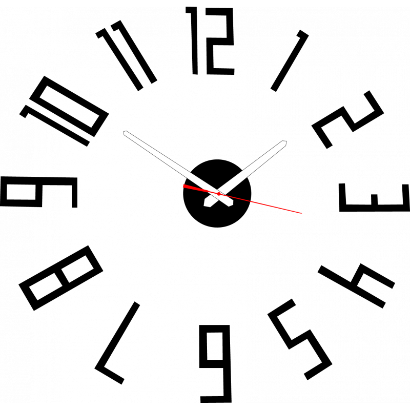 Ceas de perete modern din plastic. Producție proprie, X-momo