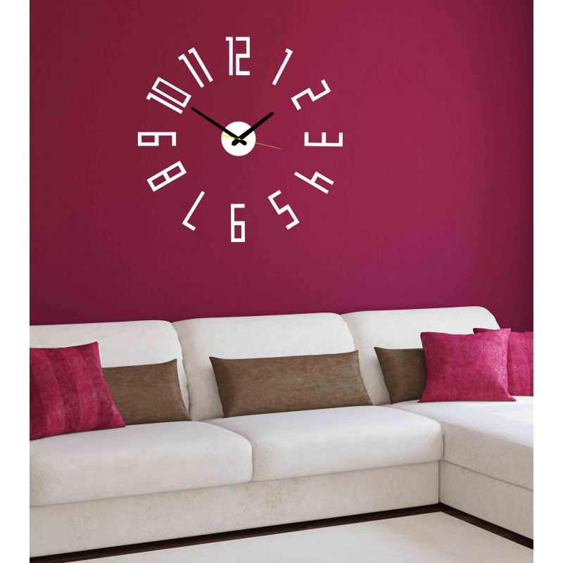 Ceas modern pe un perete realizat din material plastic. Productie proprie, X-Momo