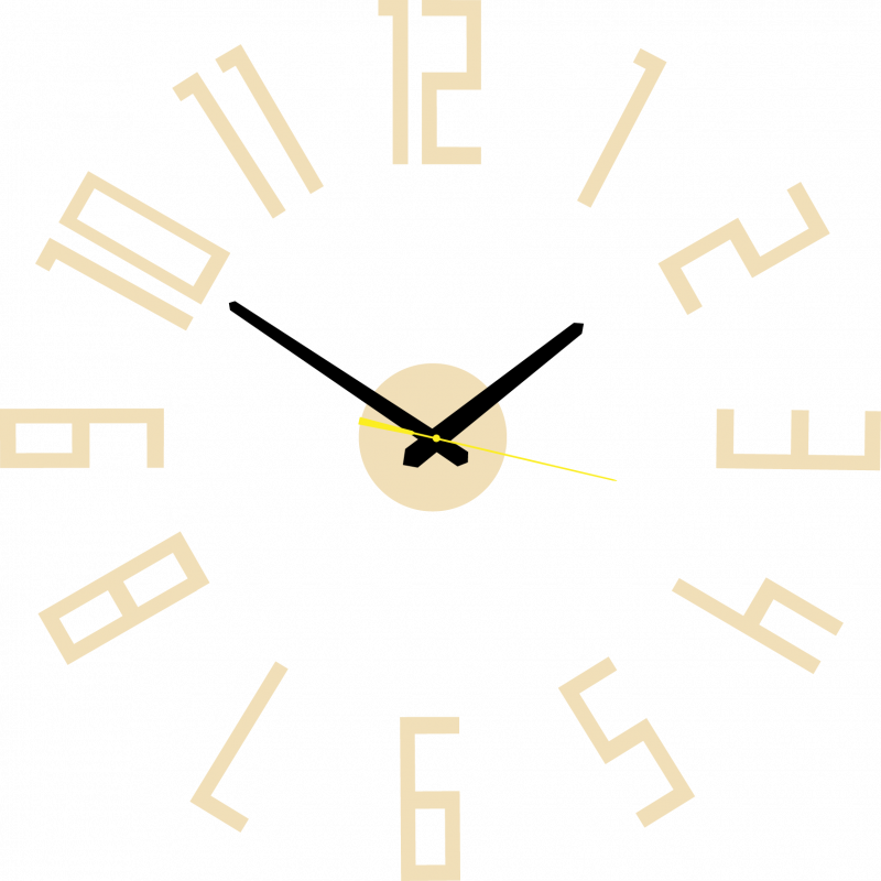 Ceas de perete modern din plastic. Producție proprie, X-momo