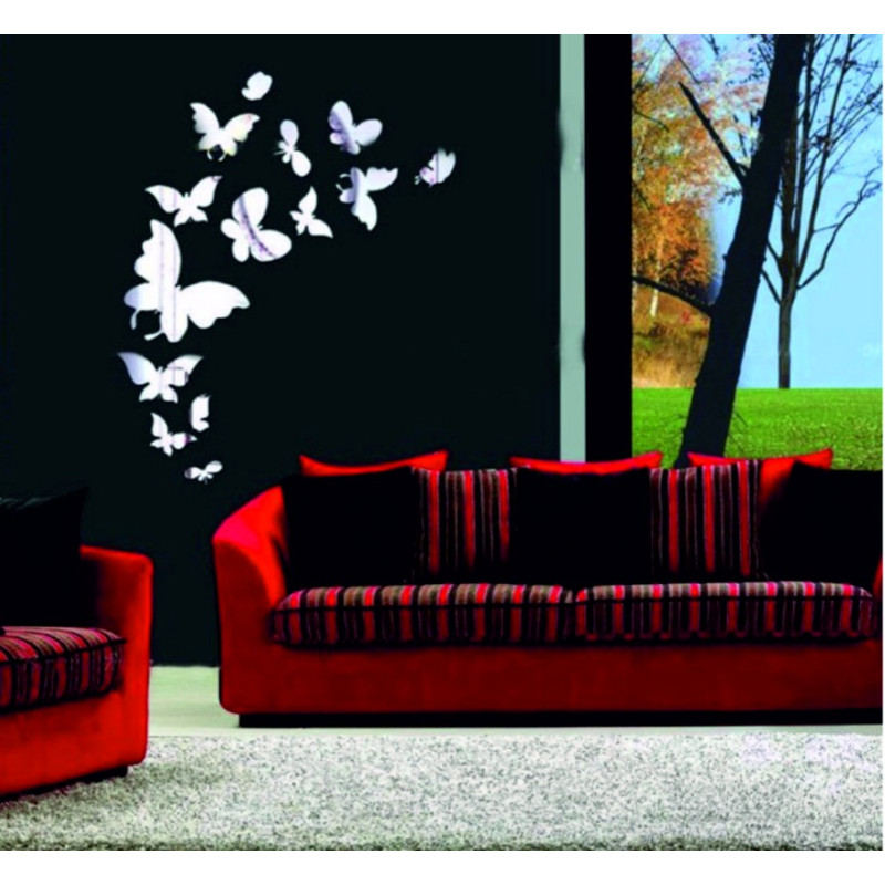 Oglinzi decorative. Autocolante oglinda pe perete ca o imagine sau decor, autocolant 3D acrilic