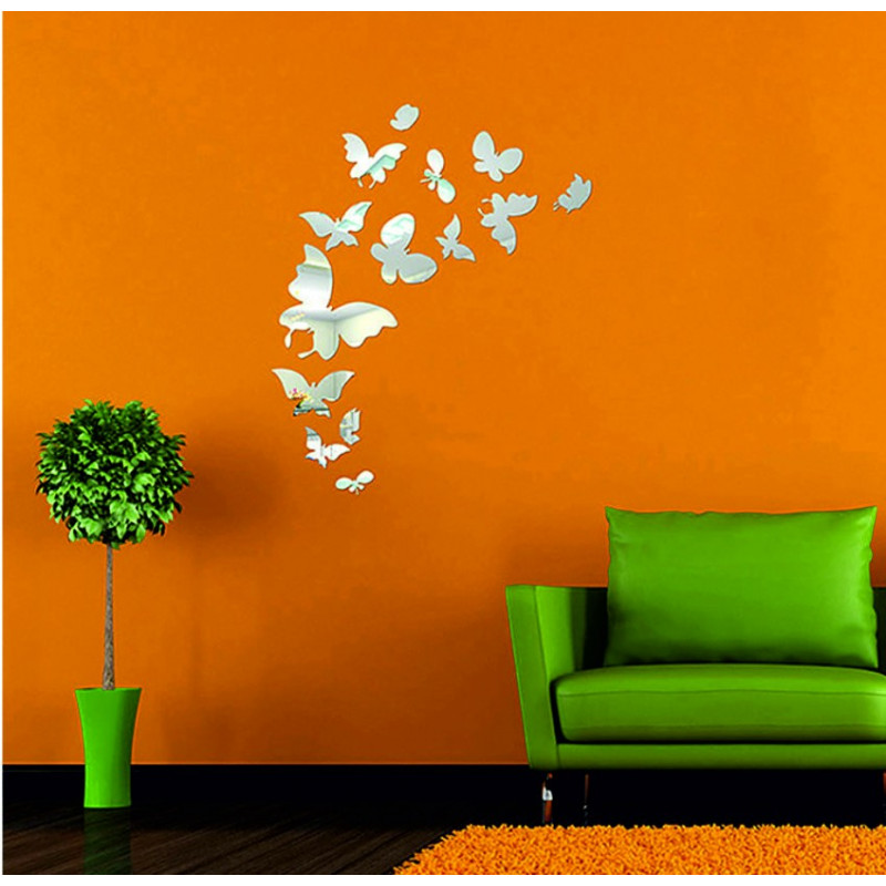 Oglinzi decorative. Autocolante oglinda pe perete ca o imagine sau decor, autocolant 3D acrilic