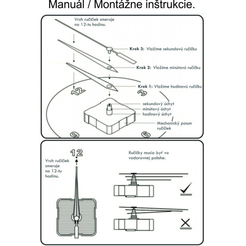 Ceas oglindă de perete modern, adeziv, negru
