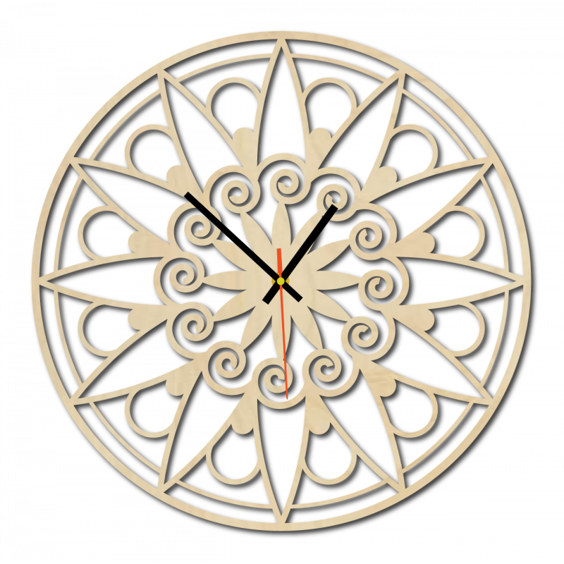 Ceas de perete modern, Ceas de perete ca cadou, Ceas 3D Mandala.