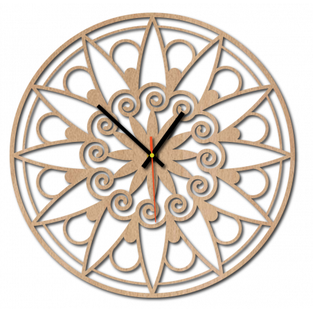 Ceas de perete modern, Ceas de perete ca cadou, Ceas 3D Mandala.