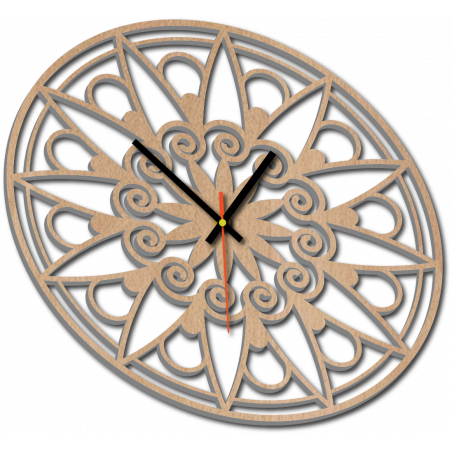 Ceas de perete modern, Ceas de perete ca cadou, Ceas 3D Mandala.