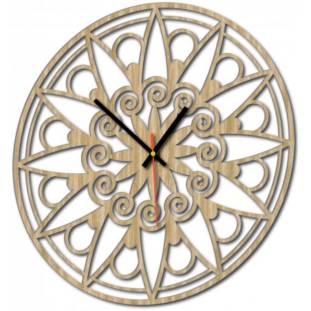 Ceas de perete modern, Ceas de perete ca cadou, Ceas 3D Mandala.