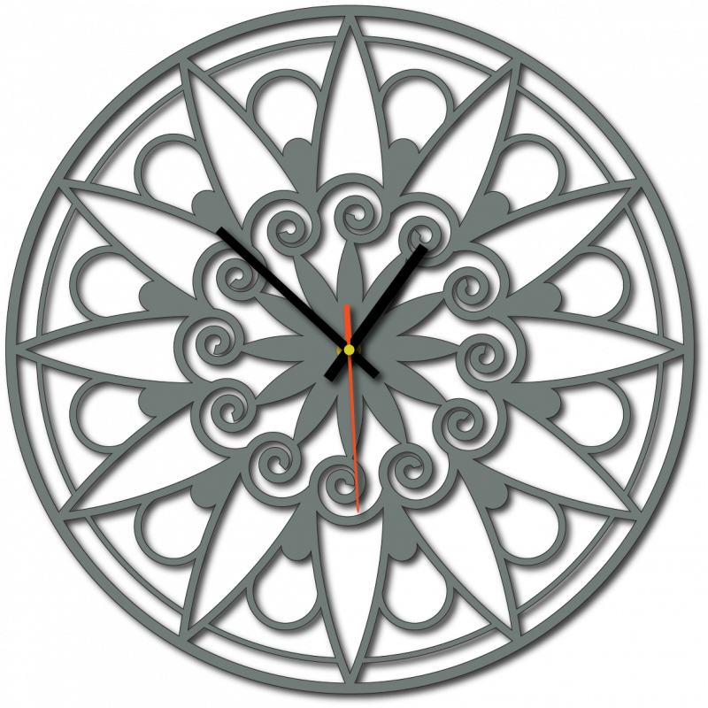 Ceas de perete modern, Ceas de perete ca cadou, Ceas 3D Mandala.